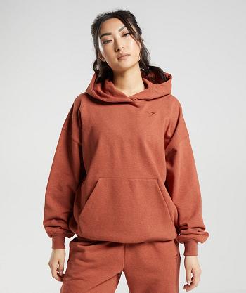 Dámské Mikiny S Kapucí Gymshark Rest Day Sweats Hnědé | CZ 3563FDN